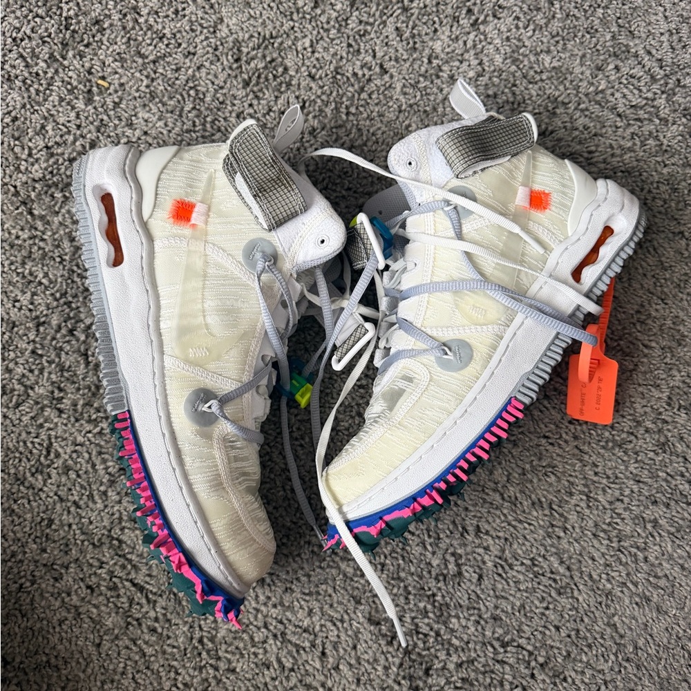 Nike Air Force 1 Mid SP Off-White White Clear White CLEAN OG DO6290-100 Mens 8.5